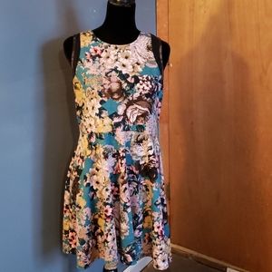 Floral dress With shear sleeves  Mid Length